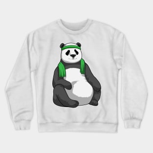 Panda at Fitness with Towel Crewneck Sweatshirt